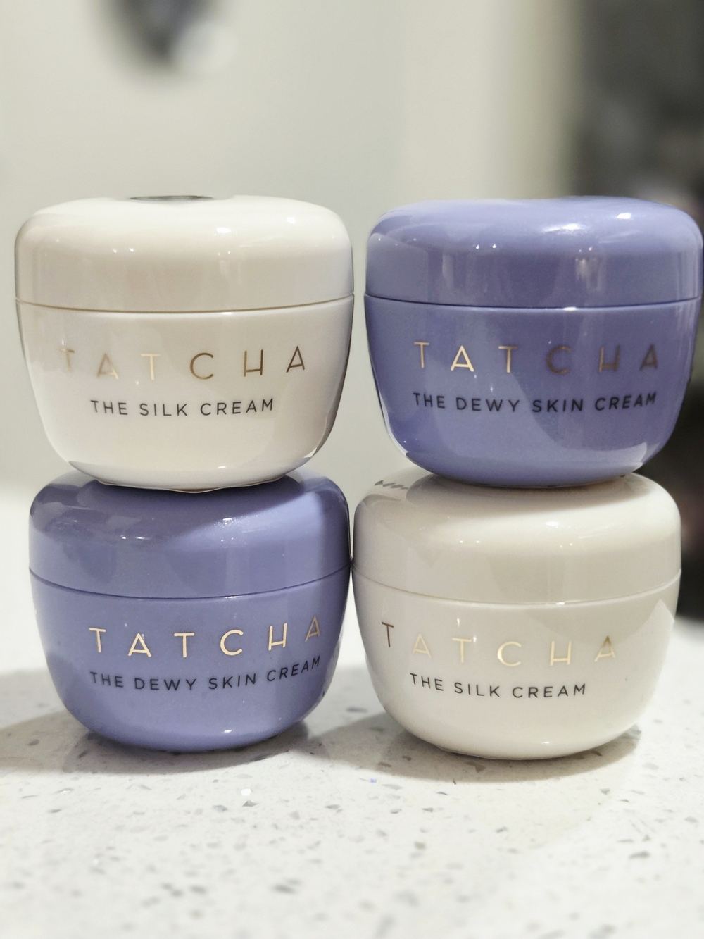Tatcha The Dewy Skin Cream & The Silk Cream - White and Lavender X2 Each